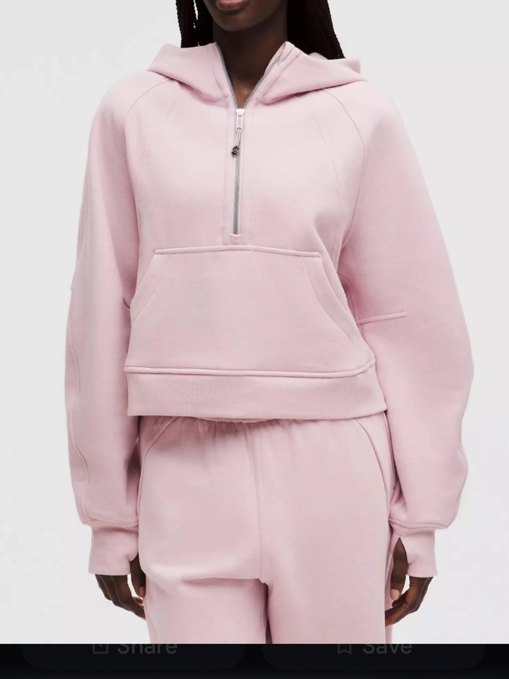 #676 NWT Lululemon Scuba Oversized Half Zip Hoodie Porcelain Pink XL/XXL